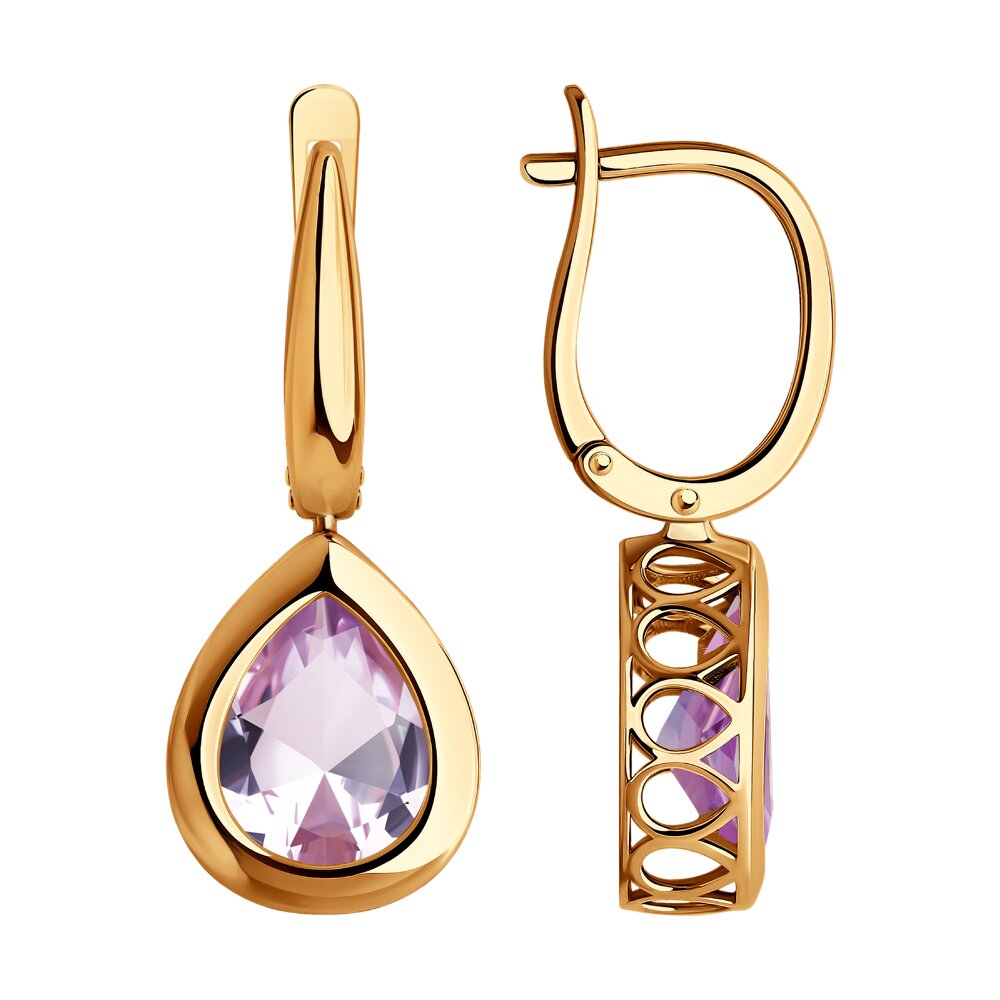 

Серьги из красного золота SOKOLOV 728790, аметист, 728790