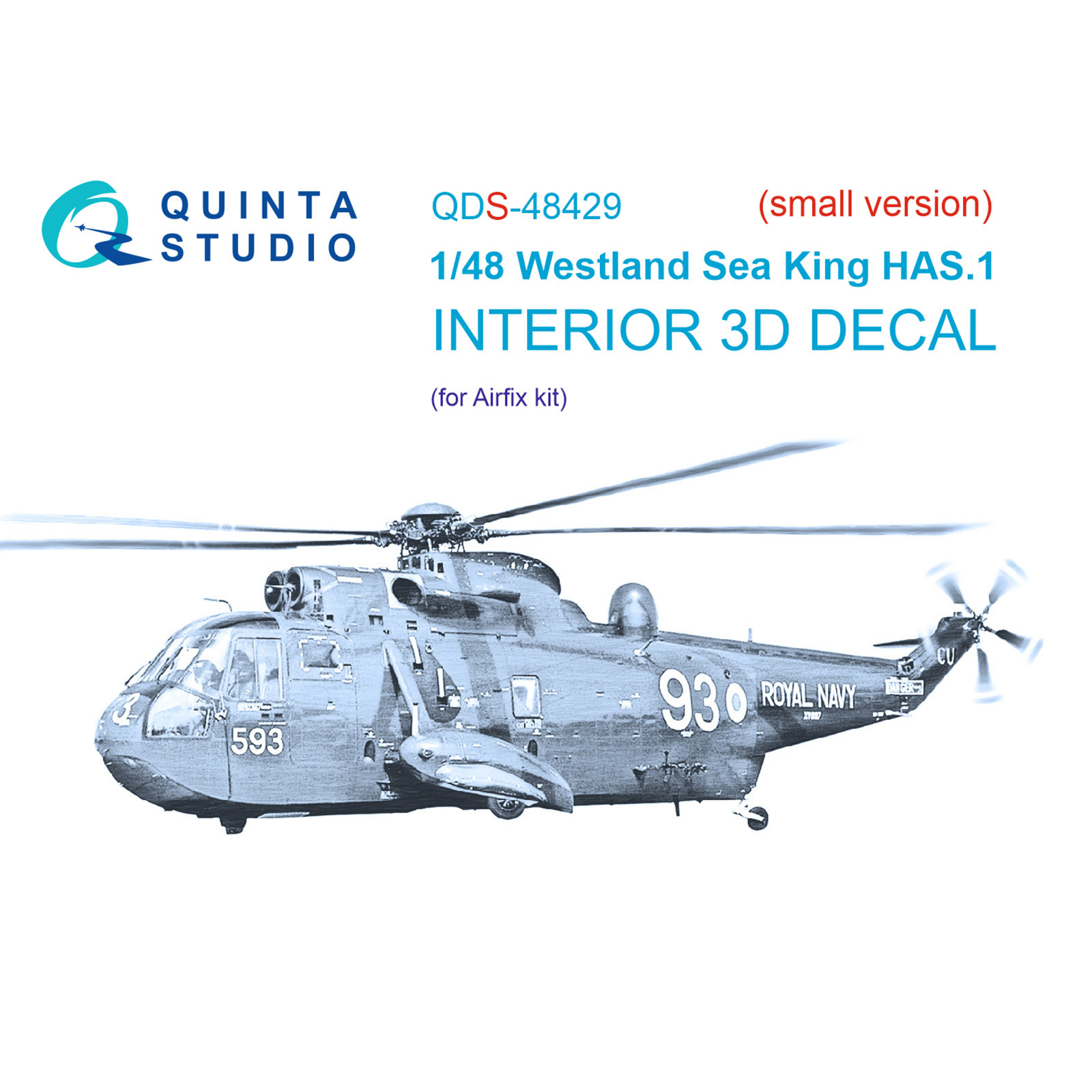 

3D Декаль Quinta Studio 1/48 интерьера кабины Westland Sea King HAS.1 Airfix QDS-48429, Цветной