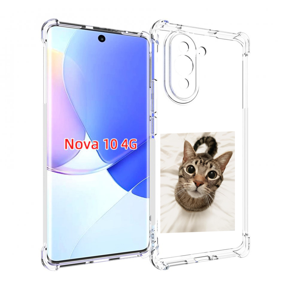 

Чехол MyPads Котик для Huawei Nova 10, Прозрачный, Tocco