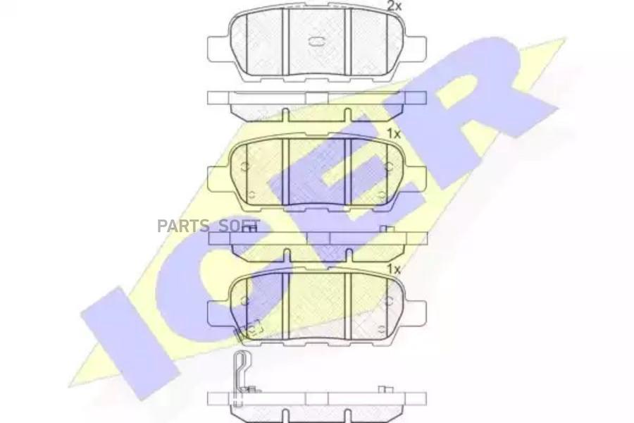 Колодки Задние Nissan Qashqai/X-Trail 07->/Renault Koleos 08-> Icer 181509 Icer арт. 18150