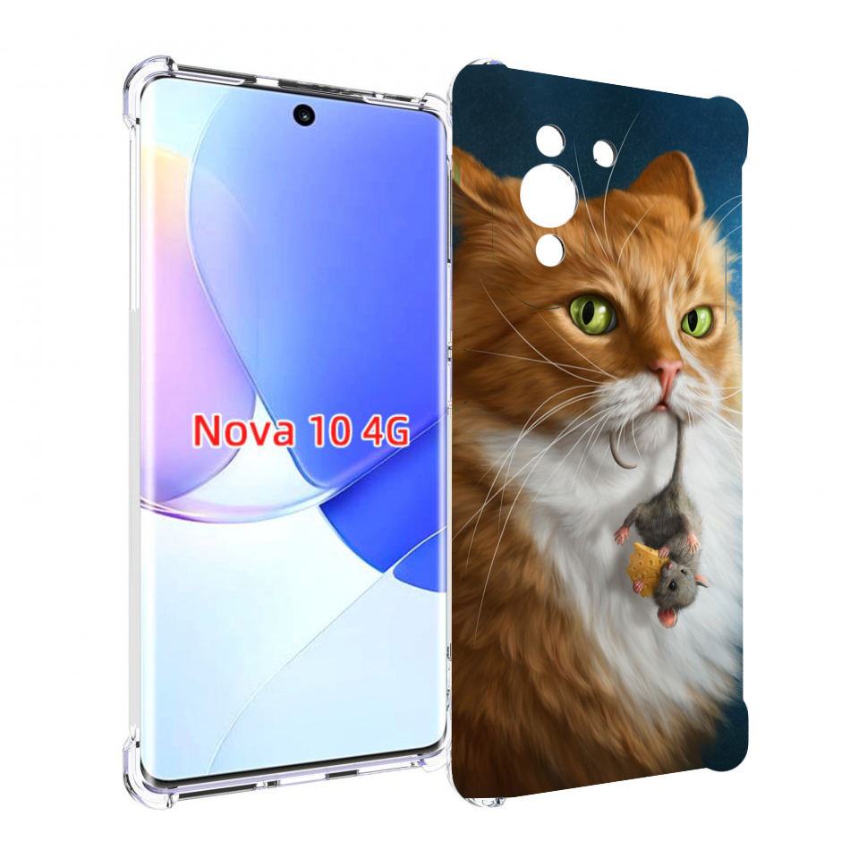 

Чехол MyPads Кот-и-мышь для Huawei Nova 10, Прозрачный, Tocco
