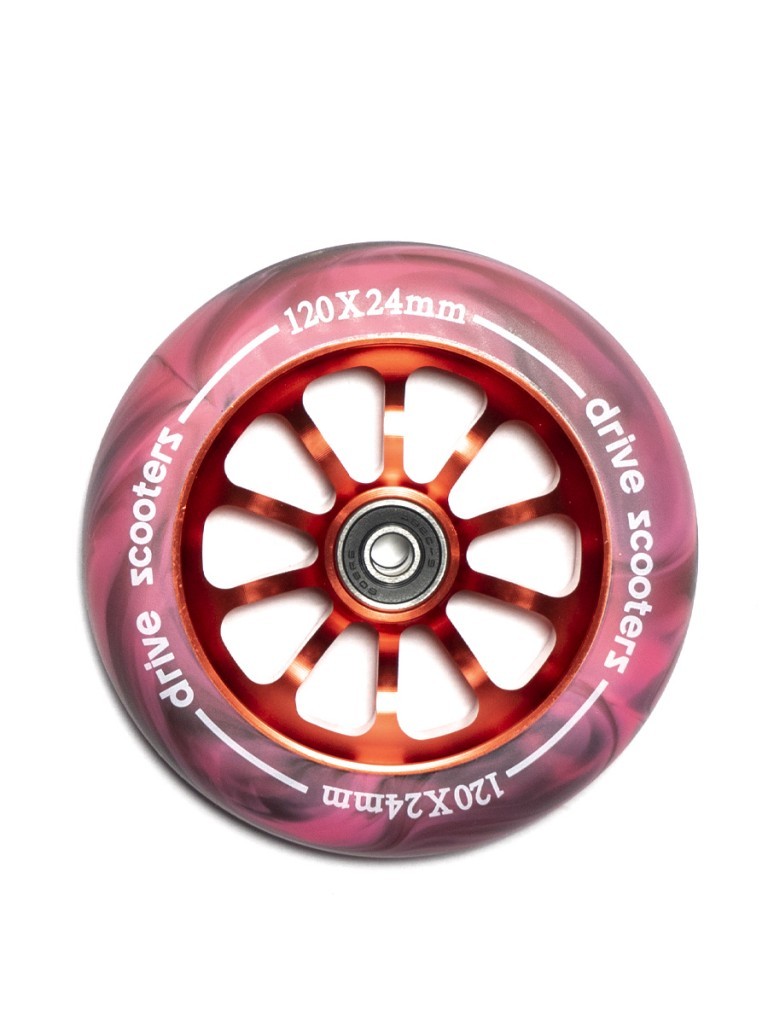 фото Колесо drive scooters spoked 120mm pink bubble gum