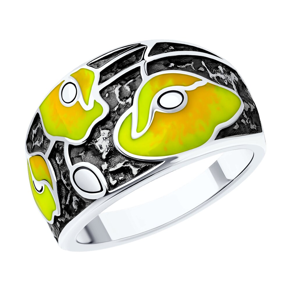 

Кольцо из серебра р.  Diamant 95-110-01691-1, эмаль, 95-110-01691-1