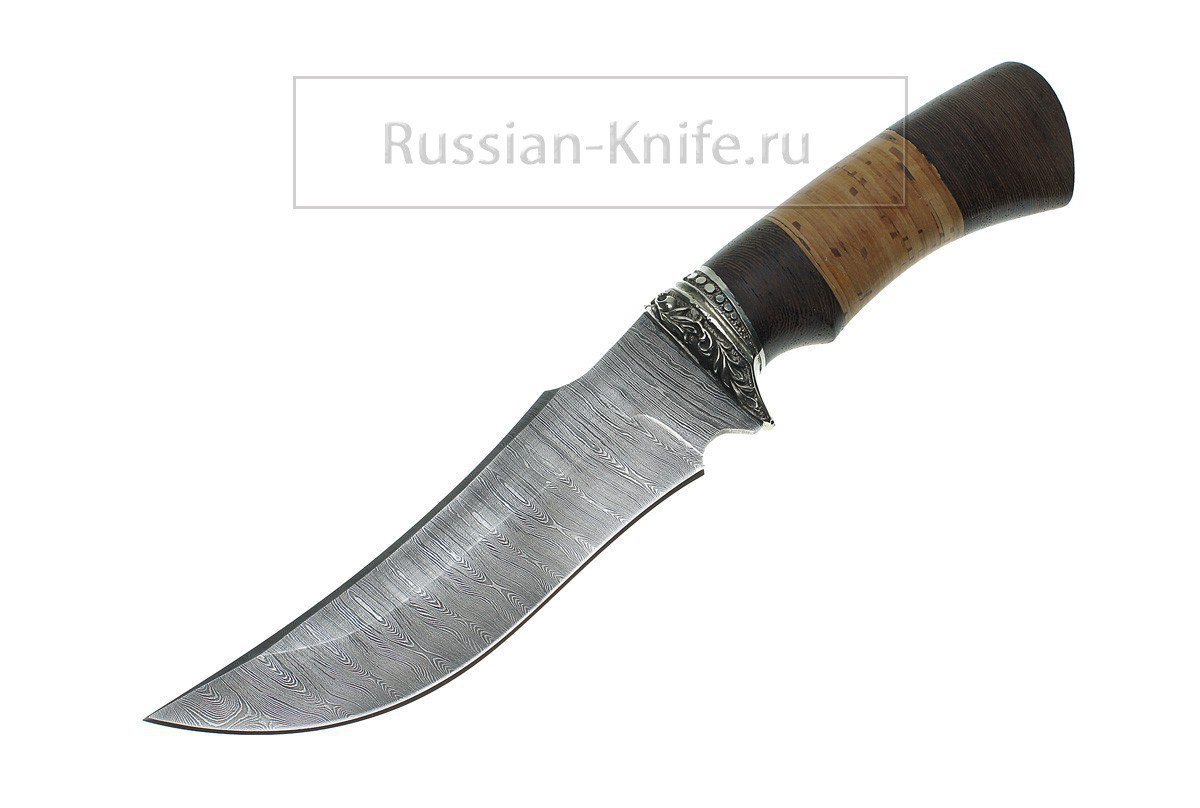 

Нож Восток(дамасская сталь), рукоять - береста, венге