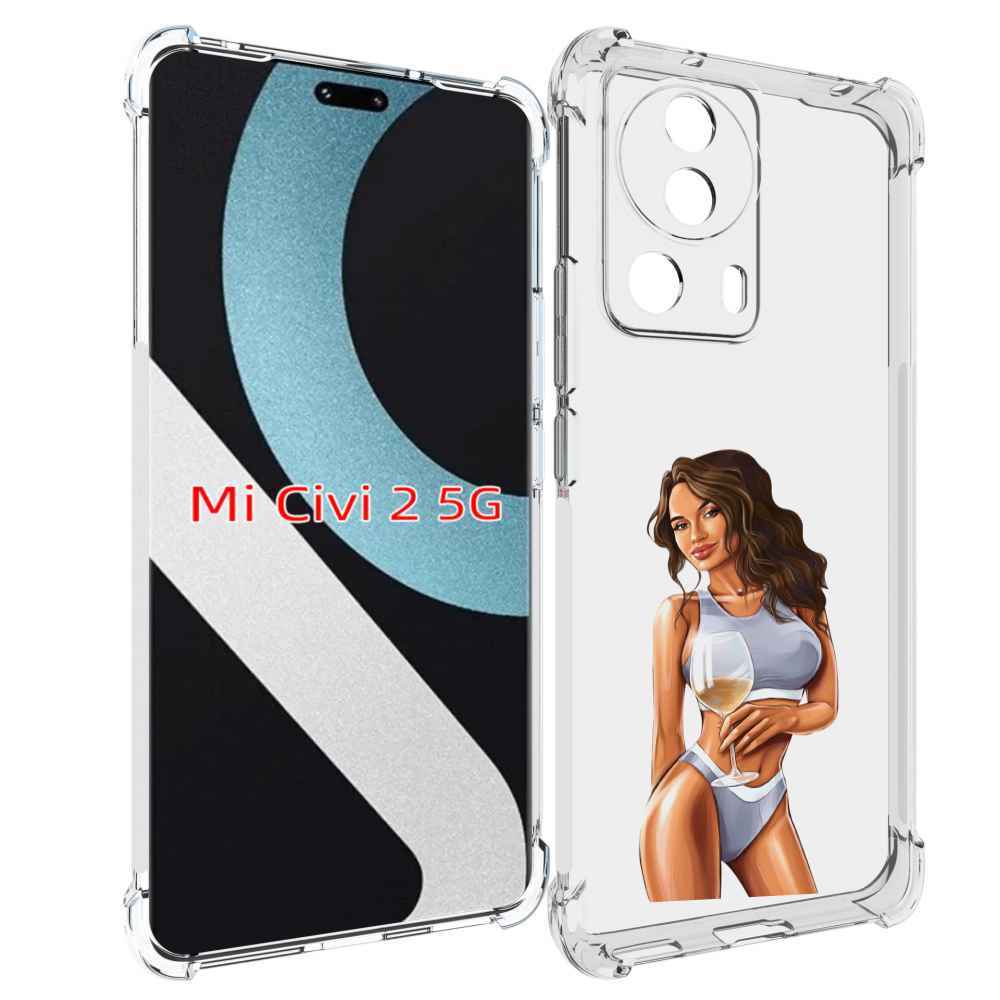 

Чехол MyPads девушка-в-сером-купальнике- женский для Xiaomi Civi 2, Прозрачный, Tocco