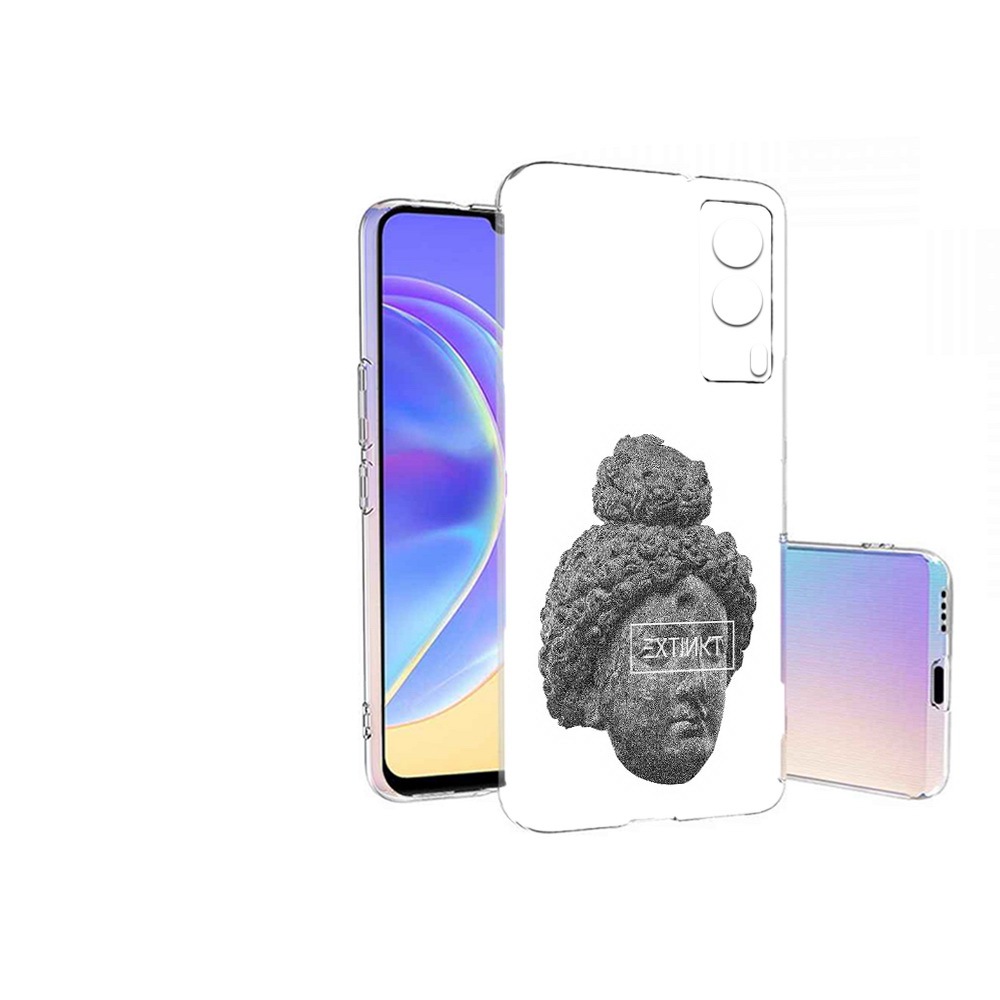 

Чехол MyPads Tocco для Vivo V21E каменное лицо девушки (PT161736.380.383), Прозрачный, Tocco