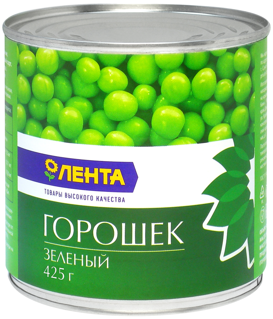 

Горошек зеленый Лента 425 мл