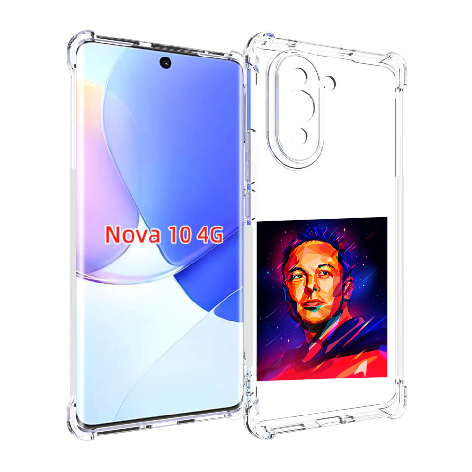 

Чехол MyPads Илон-Маск для Huawei Nova 10, Прозрачный, Tocco