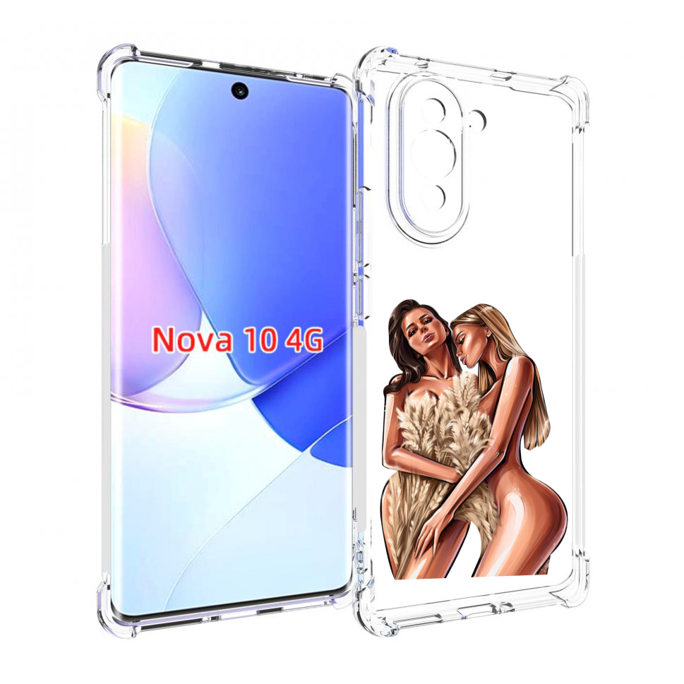 Чехол MyPads Иллюстрированные-девушки женский для Huawei Nova 10