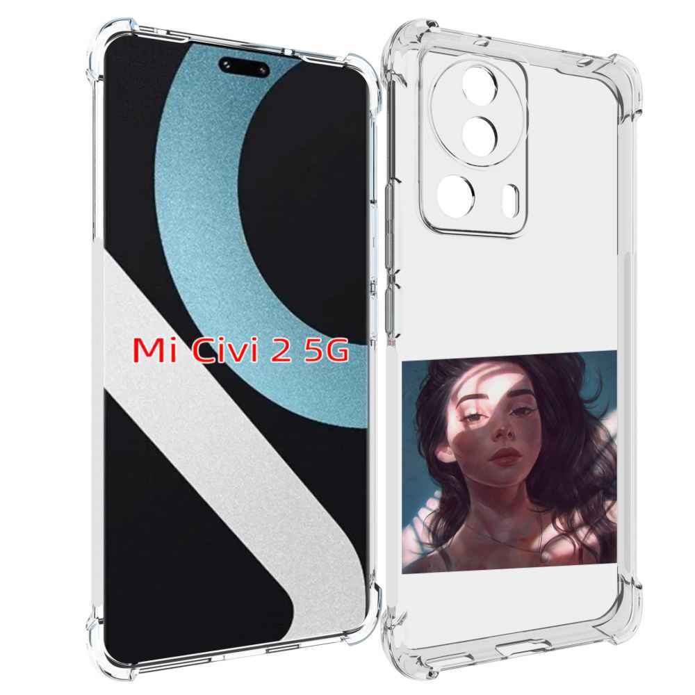 

Чехол MyPads девушка-в-лучах женский для Xiaomi Civi 2, Прозрачный, Tocco