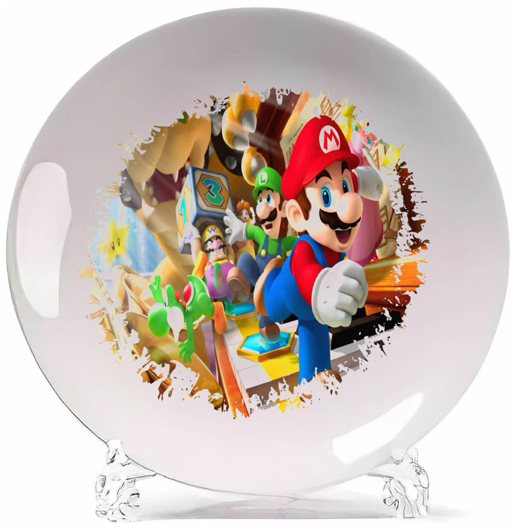 

Тарелка CoolPodarok mario party ds Марио и др персонажи