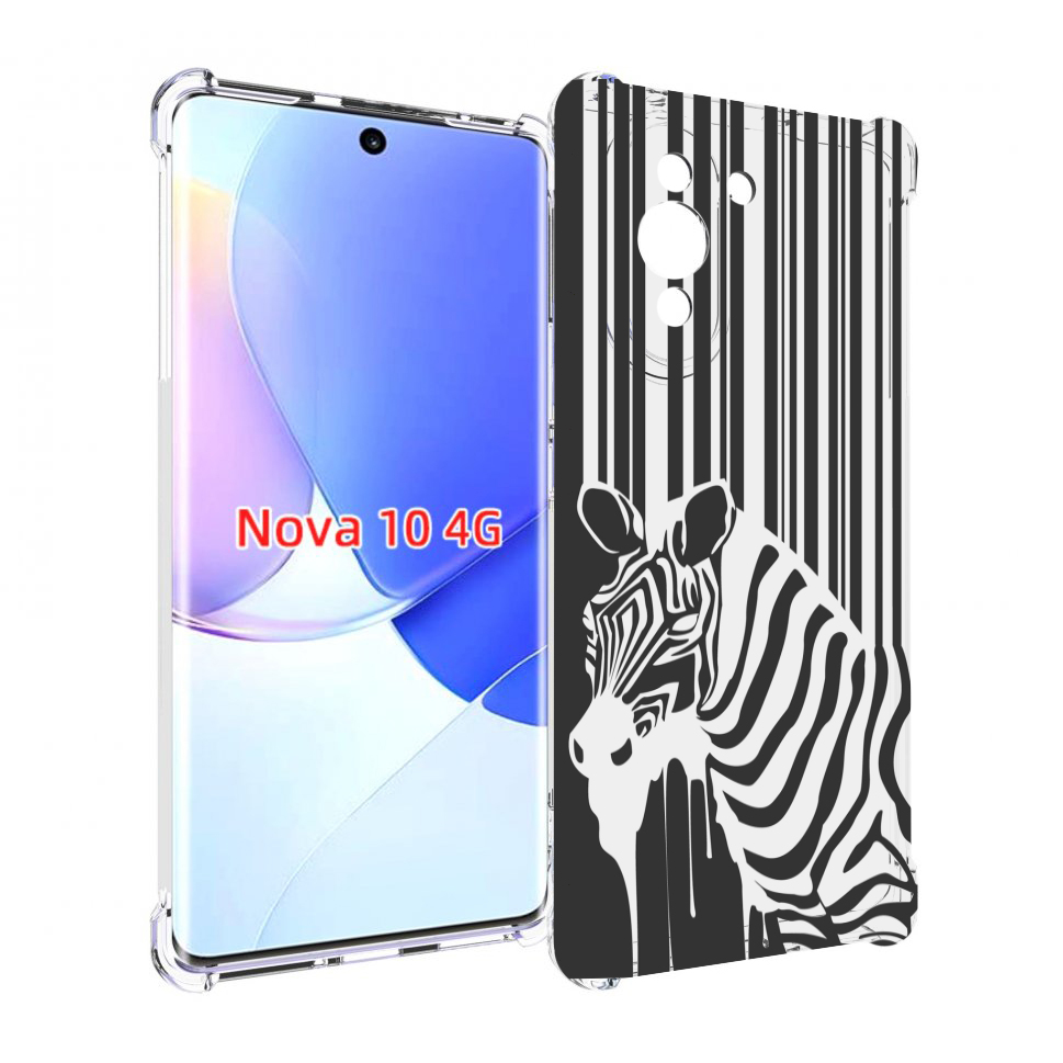 

Чехол MyPads Зебра для Huawei Nova 10, Прозрачный, Tocco