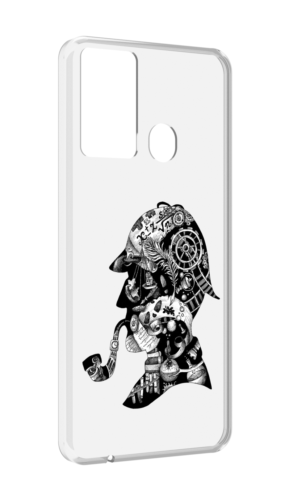 

Чехол MyPads мужчина с трубкой абстракция для Itel P37/Itel Vision 2S, Прозрачный, Tocco