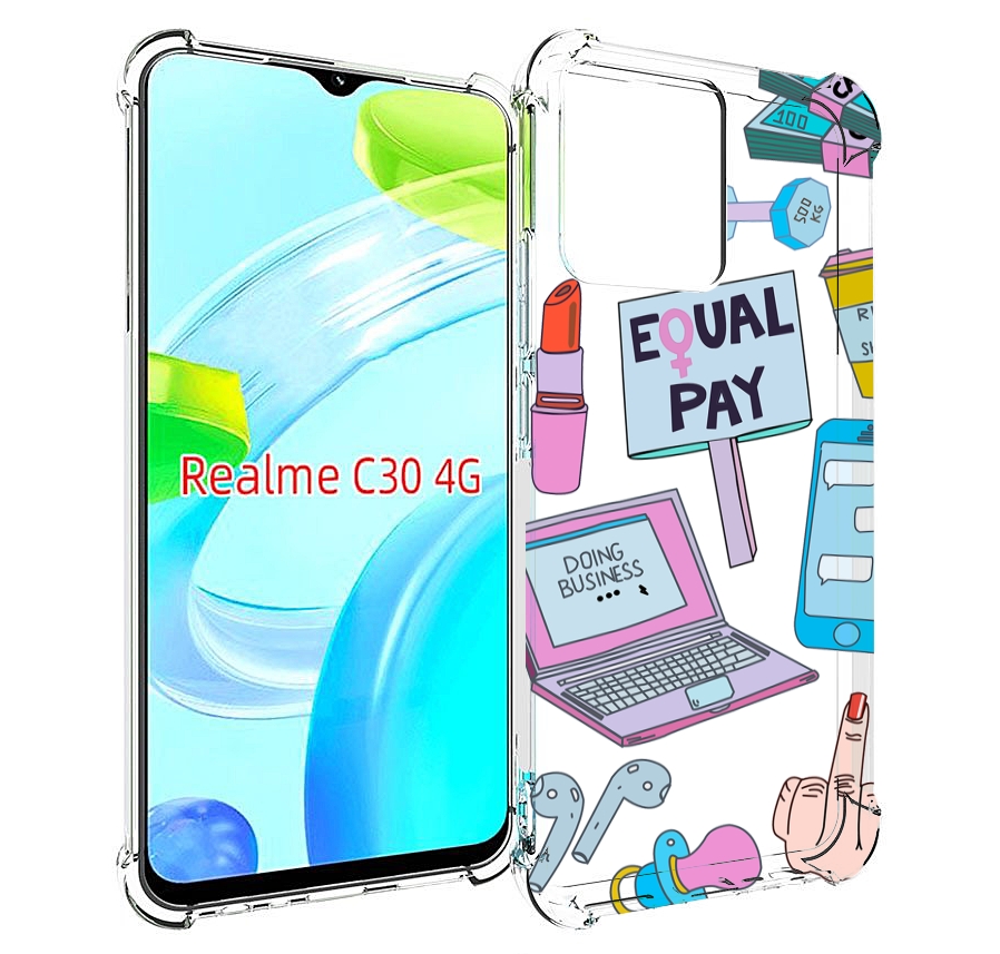 

Чехол MyPads разные-штучки для Realme C30 4G / Narzo 50i Prime, Прозрачный, Tocco