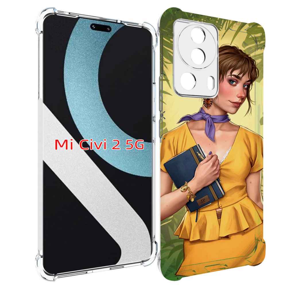 

Чехол MyPads девушка-в-зелени женский для Xiaomi Civi 2, Прозрачный, Tocco