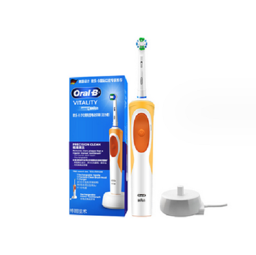 Электрическая зубная щетка Oral-B Vitality D12013 белый, оранжевый электрическая зубная щетка oral b series 4 duo белый