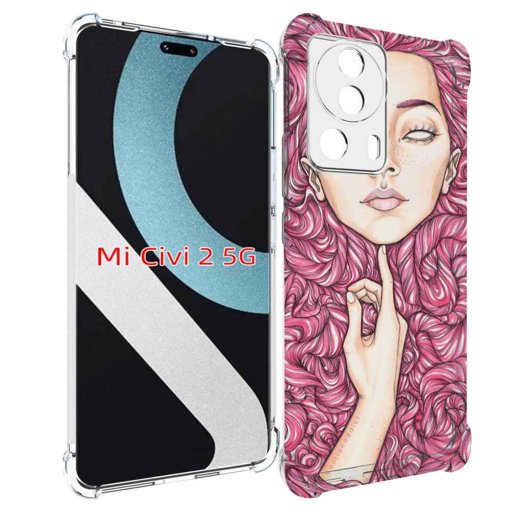 

Чехол MyPads девушка утонула в волосах женский для Xiaomi Civi 2, Прозрачный, Tocco