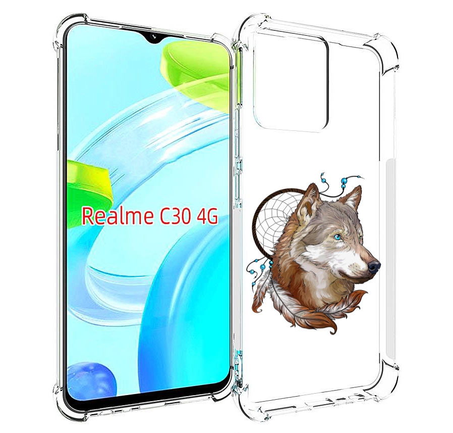 

Чехол MyPads волк и ловец снов для Realme C30 4G / Narzo 50i Prime, Прозрачный, Tocco