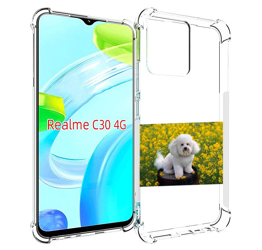 

Чехол MyPads пудель белыи для Realme C30 4G / Narzo 50i Prime, Прозрачный, Tocco