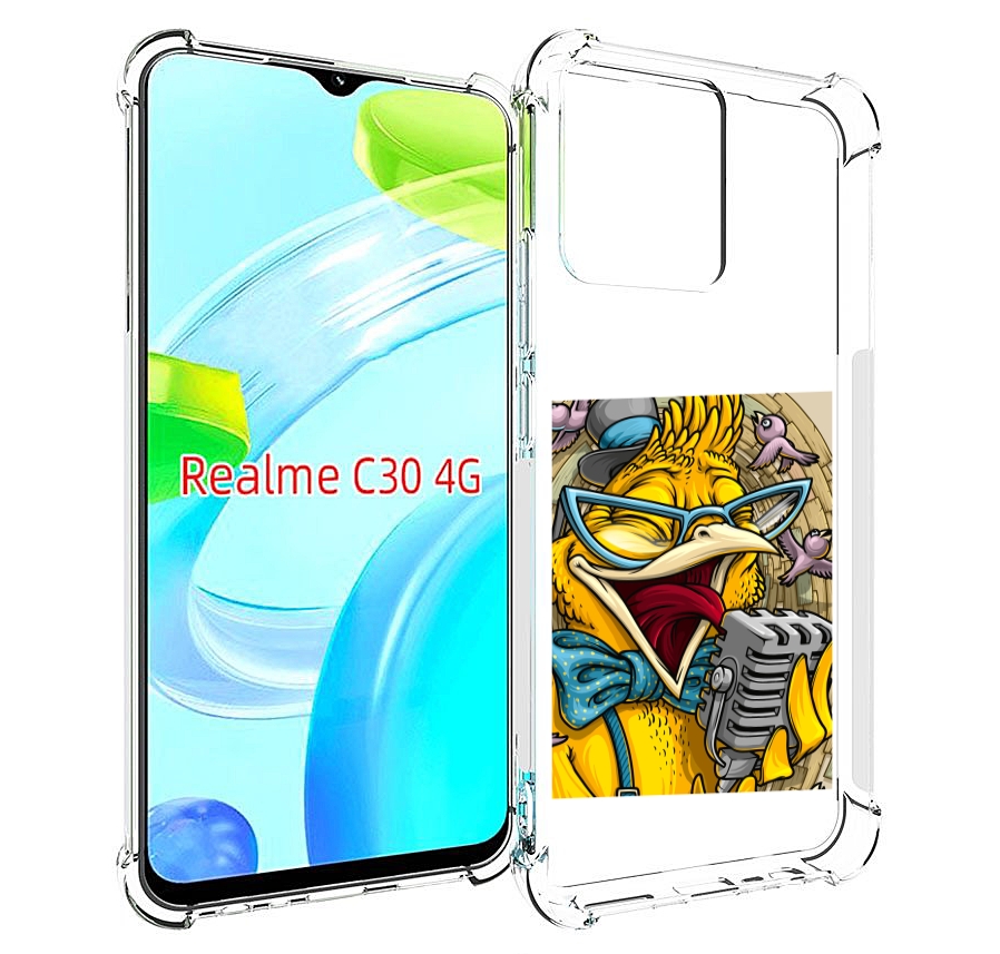

Чехол MyPads поющая птичка для Realme C30 4G / Narzo 50i Prime, Прозрачный, Tocco