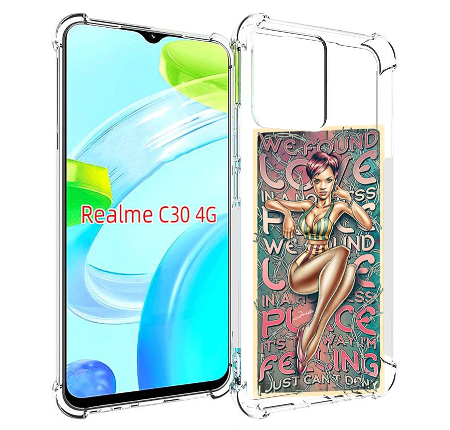 

Чехол MyPads постер-рианна для Realme C30 4G / Narzo 50i Prime, Прозрачный, Tocco