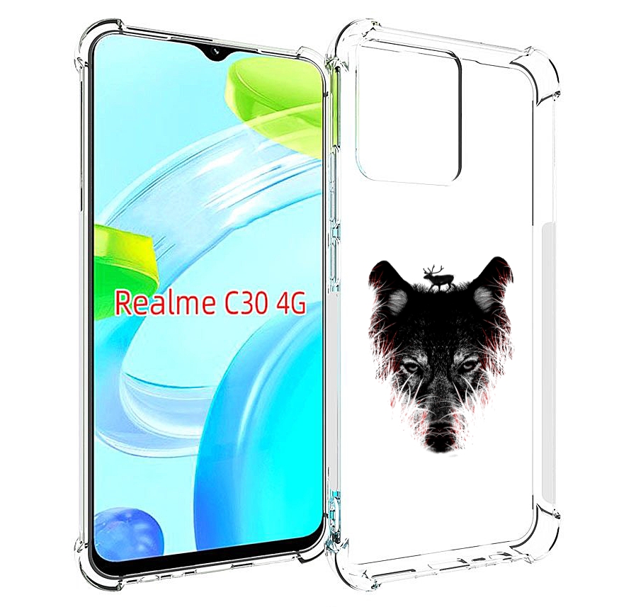 

Чехол MyPads волк в траве для Realme C30 4G / Narzo 50i Prime, Прозрачный, Tocco