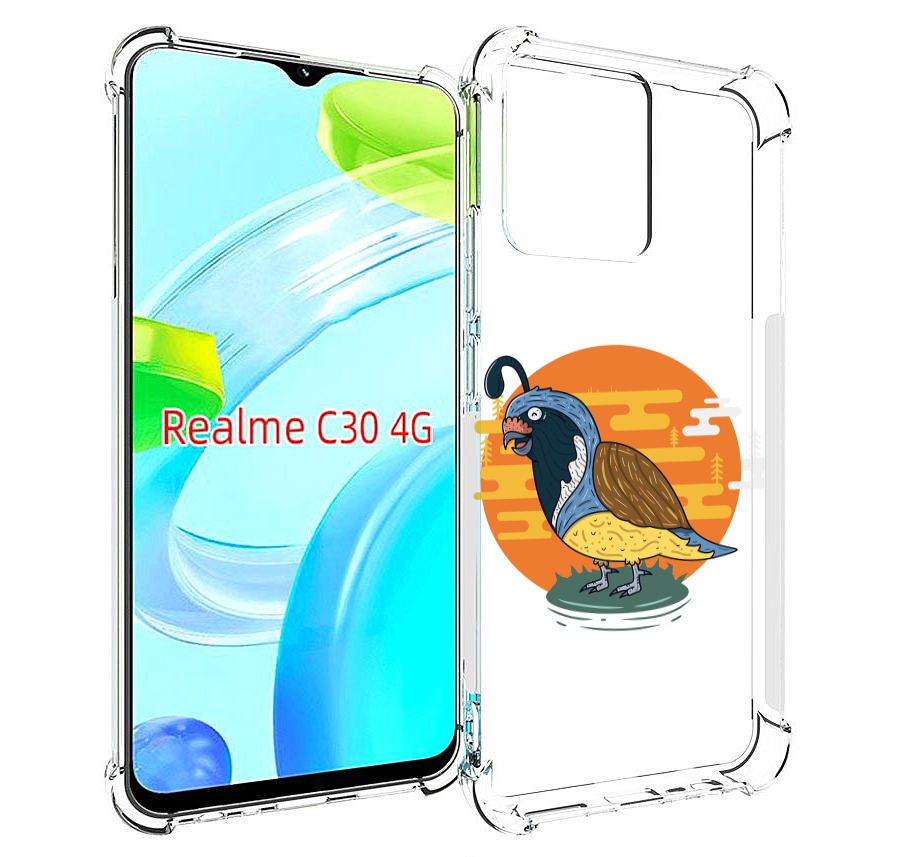 

Чехол MyPads попугай-на-острове для Realme C30 4G / Narzo 50i Prime, Прозрачный, Tocco