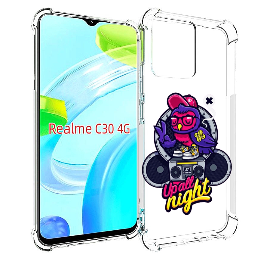 

Чехол MyPads попугай любит музыку для Realme C30 4G / Narzo 50i Prime, Прозрачный, Tocco