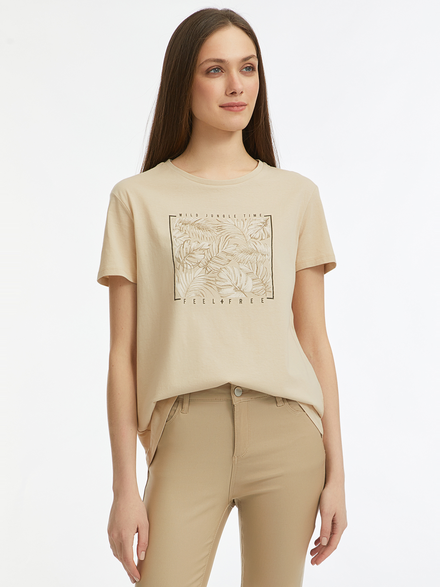 

Футболка женская oodji 14701119-10 серая XS, Серый, 14701119-10