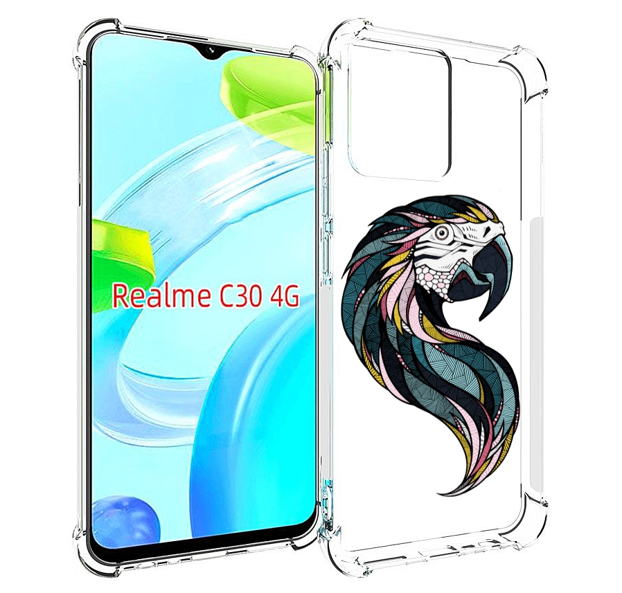 

Чехол MyPads полупопугай для Realme C30 4G / Narzo 50i Prime, Прозрачный, Tocco