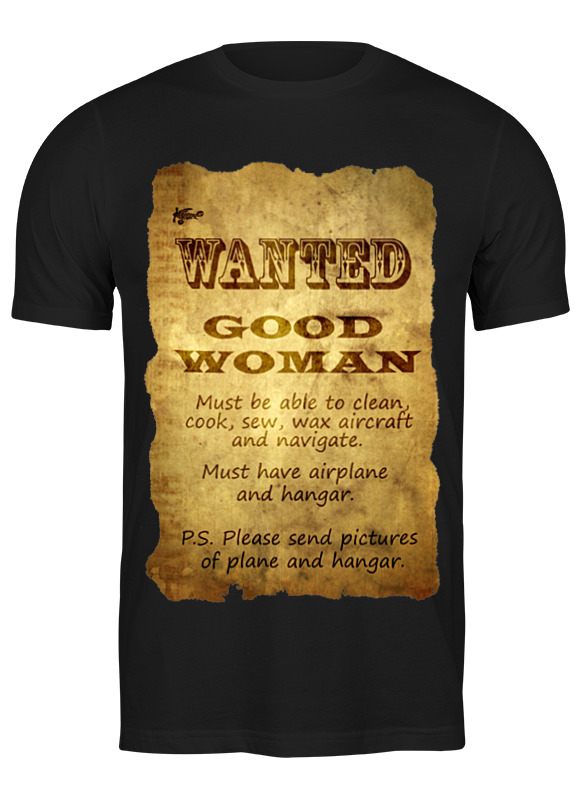 

Футболка мужская Printio Wanted good woman 2690950 черная S, Черный, Wanted good woman 2690950