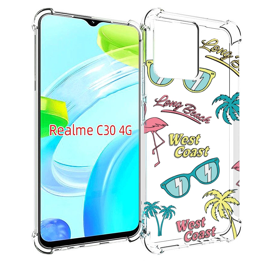 

Чехол MyPads пляжные-декорации для Realme C30 4G / Narzo 50i Prime, Прозрачный, Tocco