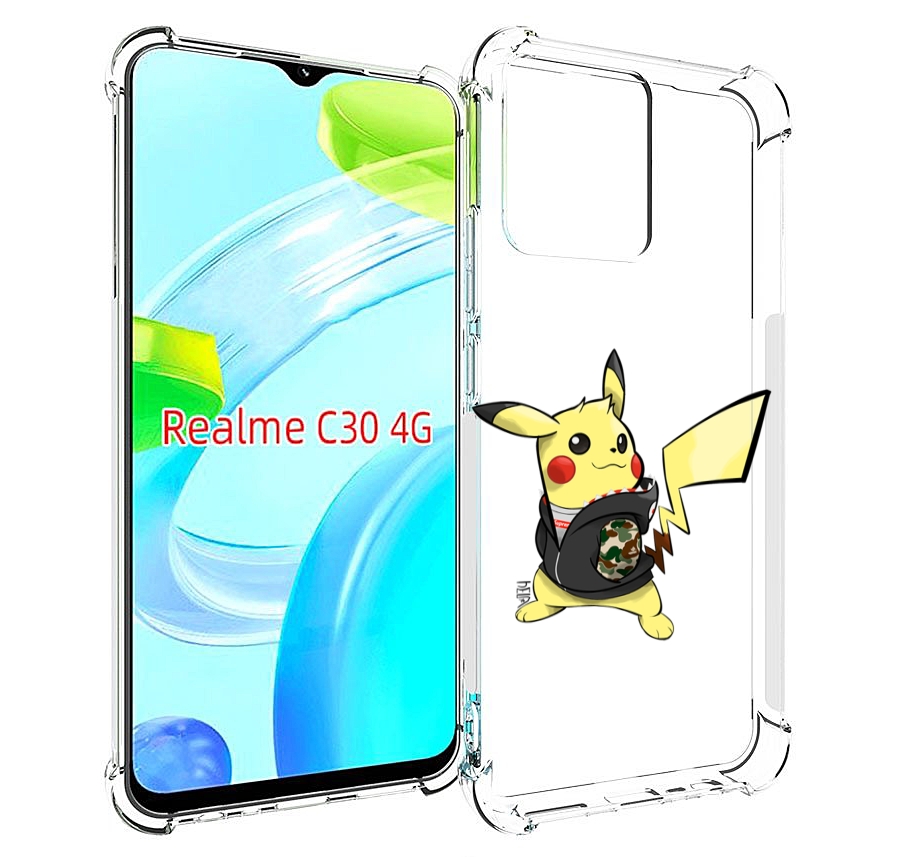 

Чехол MyPads пикачу для Realme C30 4G / Narzo 50i Prime, Прозрачный, Tocco