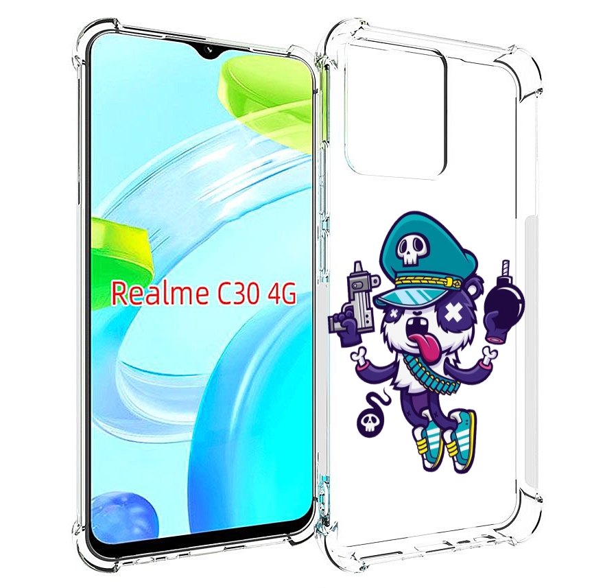 

Чехол MyPads персонаж с пистолетом и бомбочкой для Realme C30 4G / Narzo 50i Prime, Прозрачный, Tocco