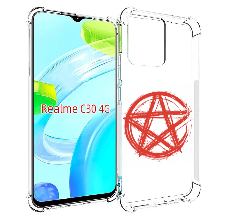 

Чехол MyPads пентаграмма для Realme C30 4G / Narzo 50i Prime, Прозрачный, Tocco