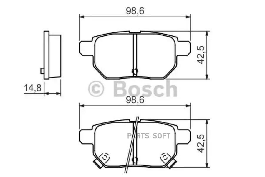 

Тормозные колодки Bosch задние дисковые 986494328