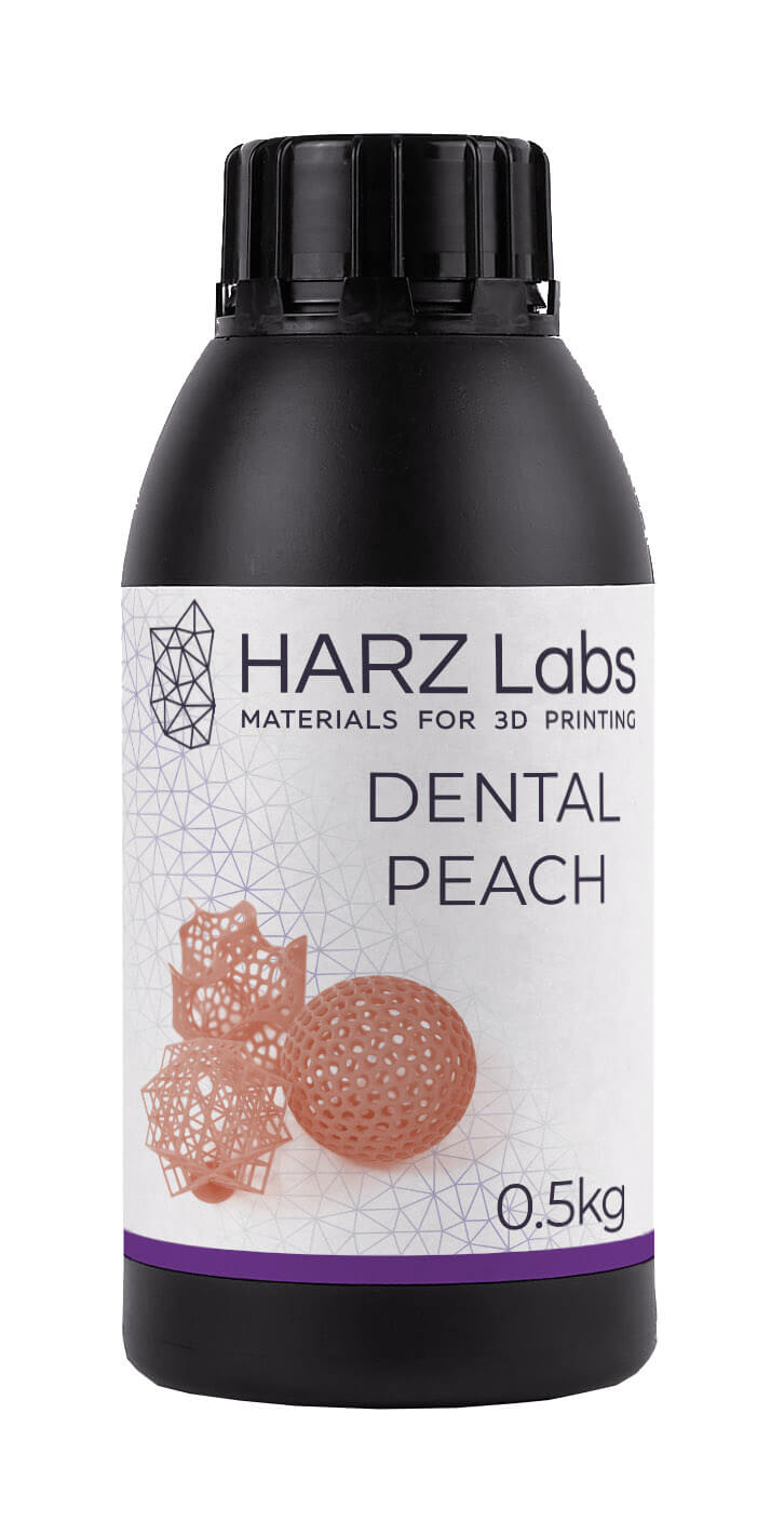 Фотополимер HARZ Labs Dental Peach, 0,5 л