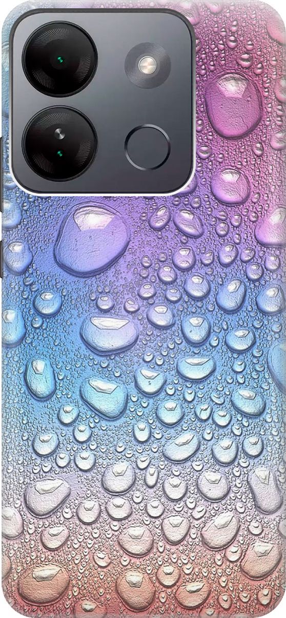 

Силиконовый чехол на Infinix Smart 7 HD "Множество капель", Синий;фиолетовый, 159424