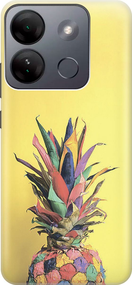 

Силиконовый чехол на Infinix Smart 7 HD "Ананас на желтом", Желтый;синий, 159425