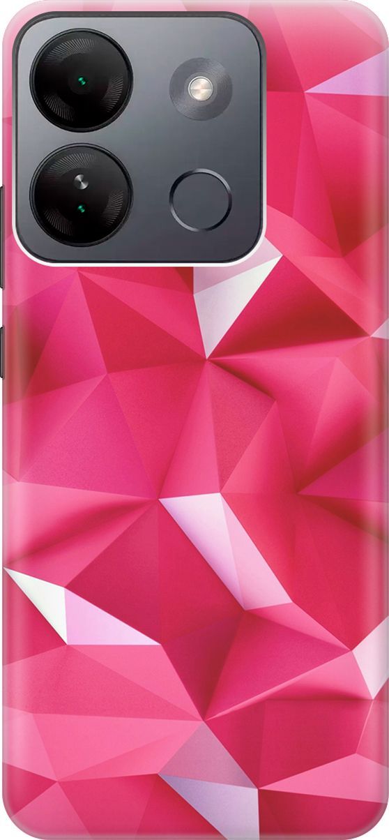 

Силиконовый чехол на Infinix Smart 7 HD "Малиновые ромбы", Красный;розовый, 159424