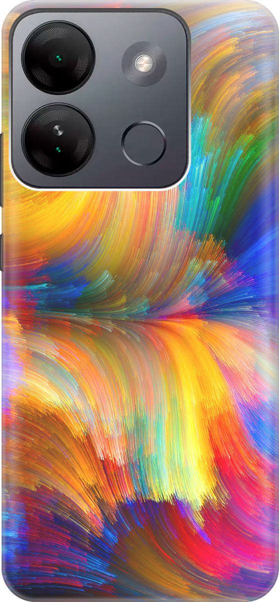

Силиконовый чехол на Infinix Smart 7 HD "Акварельное небо", Желтый;фиолетовый, 159424