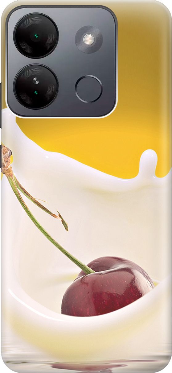 

Силиконовый чехол на Infinix Smart 7 HD "Ягода в молоке", Белый;желтый, 159425