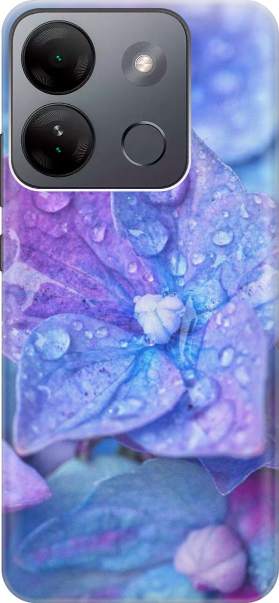 

Силиконовый чехол на Infinix Smart 7 HD "Голубой цветочек", Голубой;фиолетовый, 159430