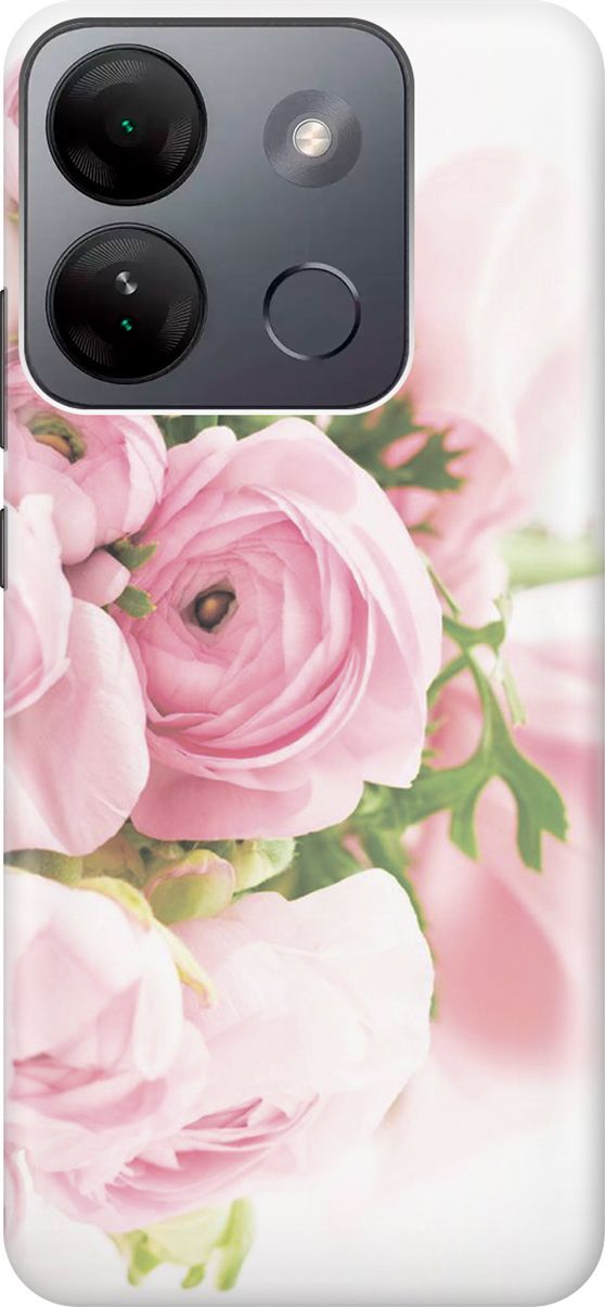 

Силиконовый чехол на Infinix Smart 7 HD "Розовые розы", Белый;розовый, 159430
