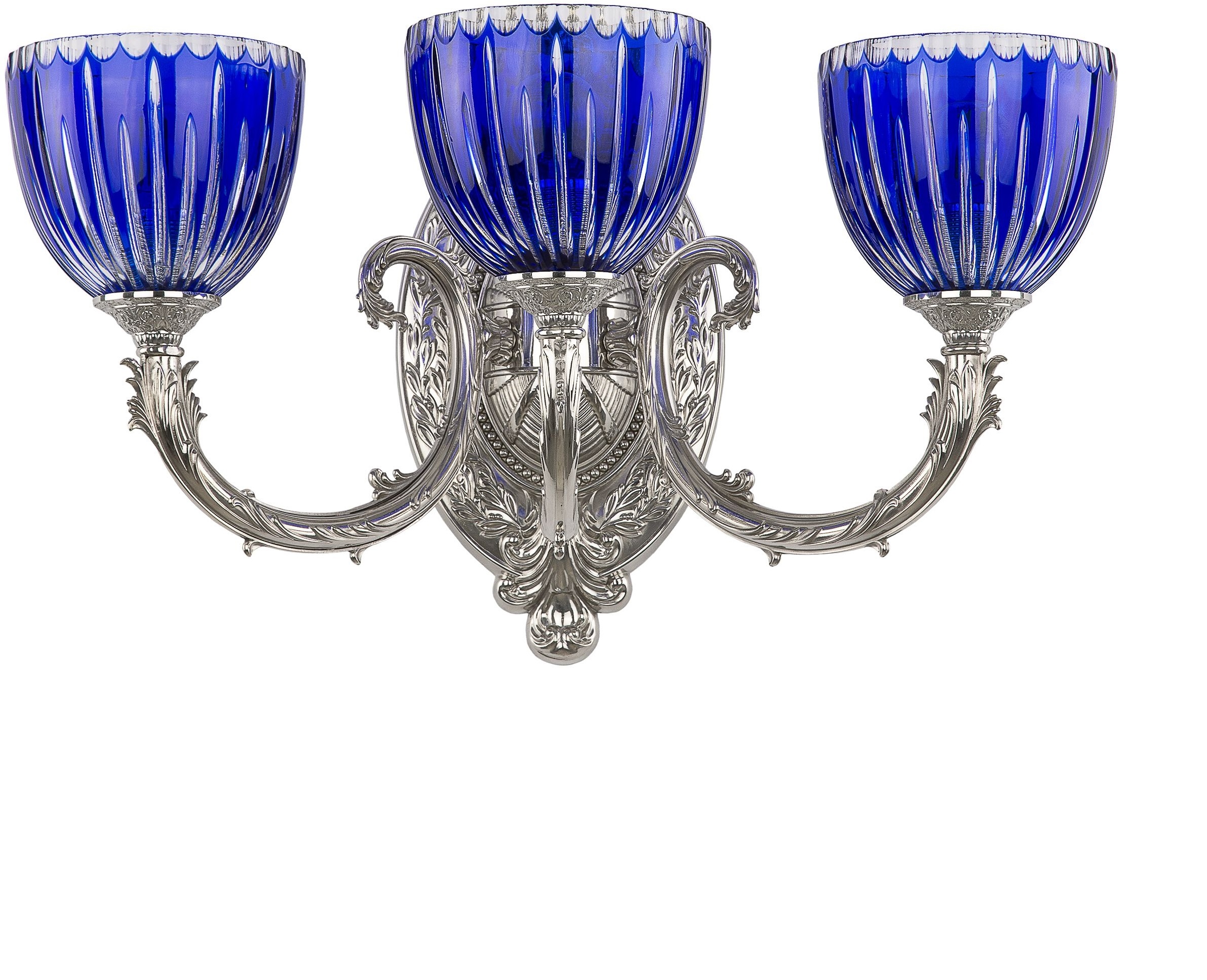 

Бра Florence 7109B12/3/210 Ni P1 U Clear-Blue/H-1K