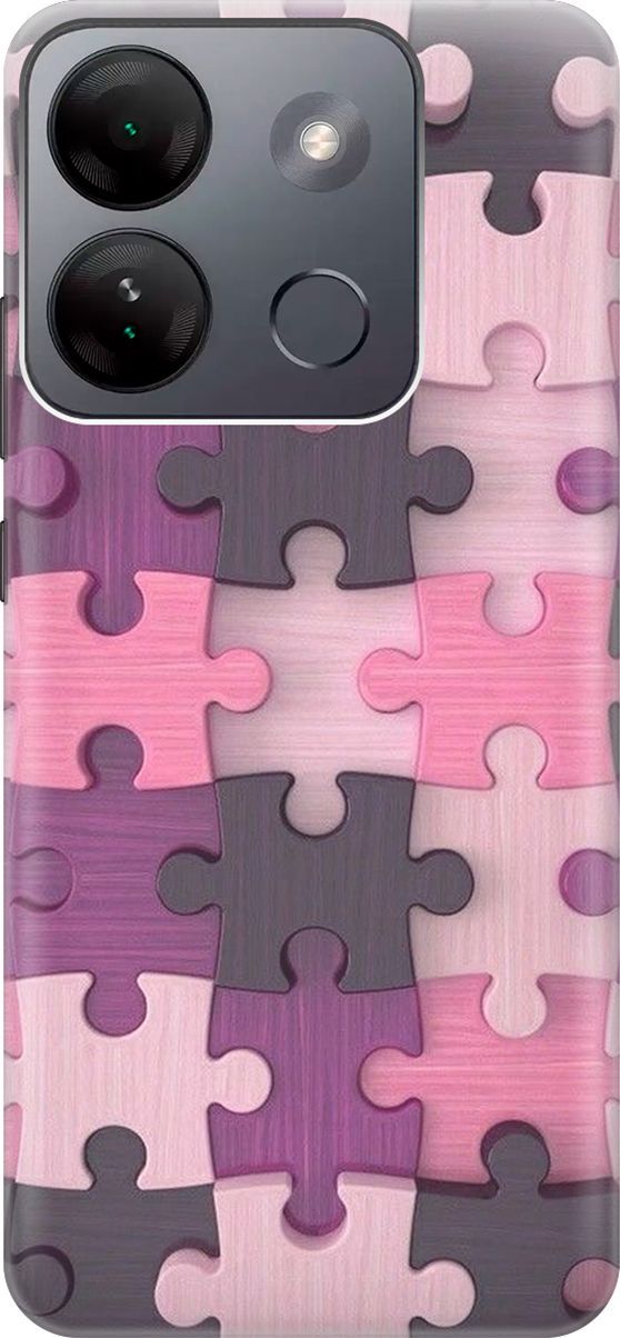 

Силиконовый чехол на Infinix Smart 7 HD "Сиреневый паззл", Розовый;фиолетовый, 159426