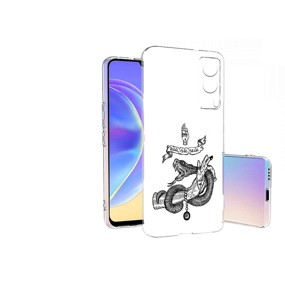 

Чехол MyPads Tocco для Vivo V21E змея на руке рисунок (PT161736.380.366), Прозрачный, Tocco