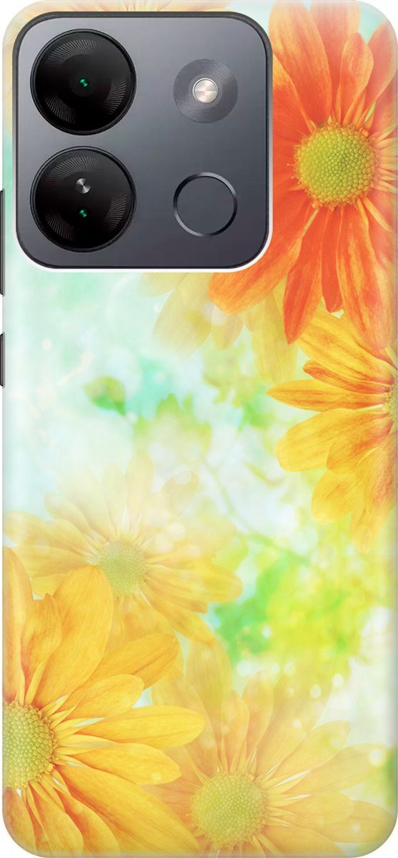 

Силиконовый чехол на Infinix Smart 7 HD "Оранжевые цветы", Желтый;зеленый, 159430