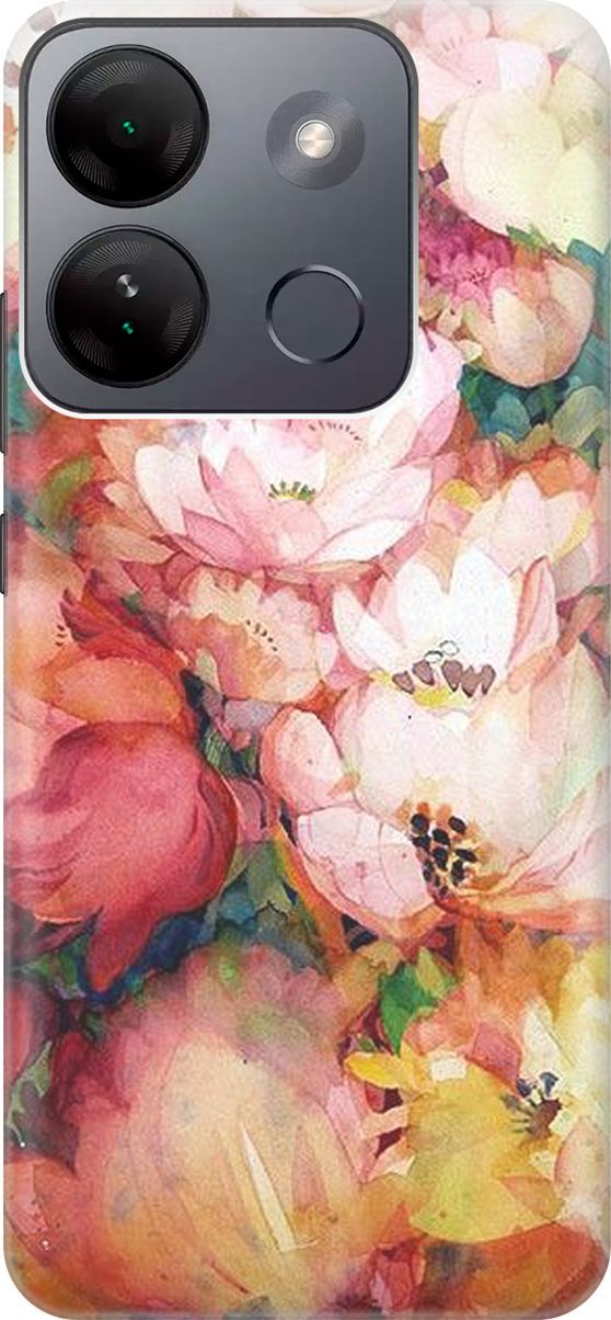 

Силиконовый чехол на Infinix Smart 7 HD "Яркие цветы", Белый;зеленый, 159430