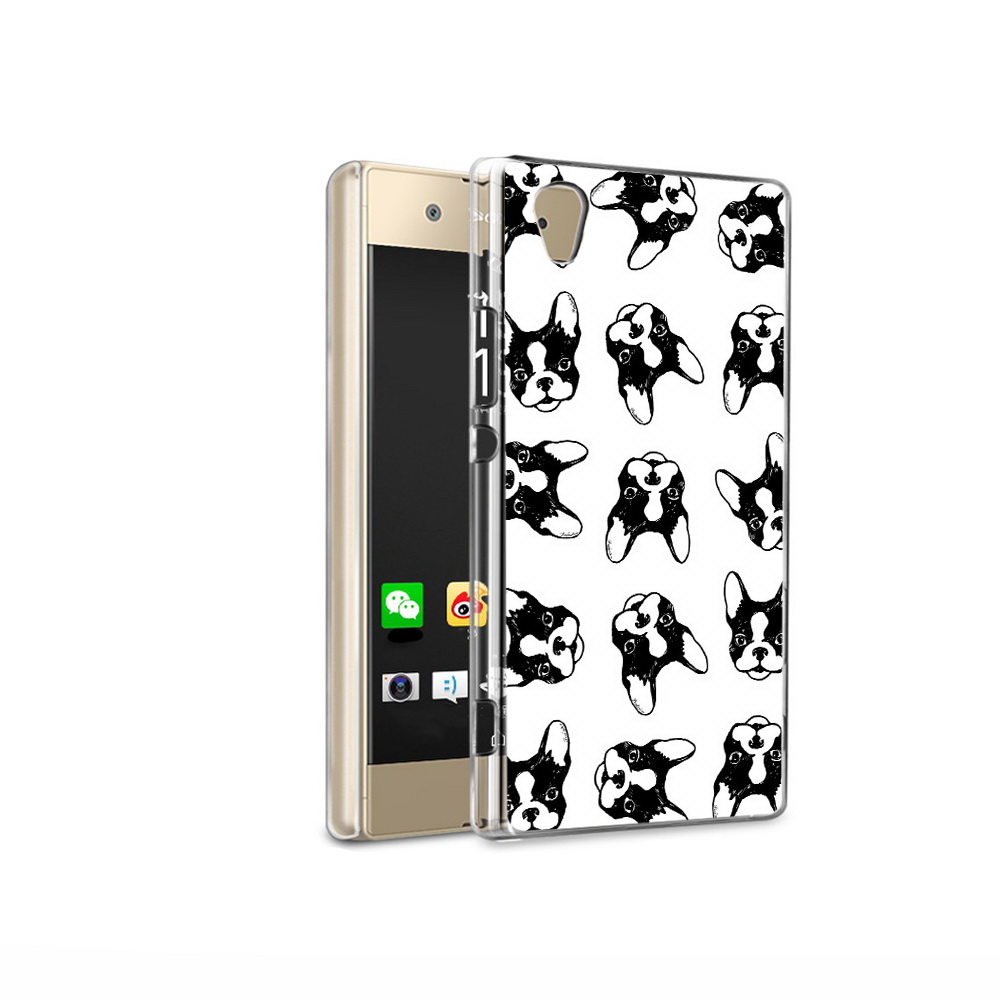 

Чехол MyPads Tocco для Sony Xperia XA1 Ultra черно белые собачки (PT67027.252.683), Прозрачный, Tocco